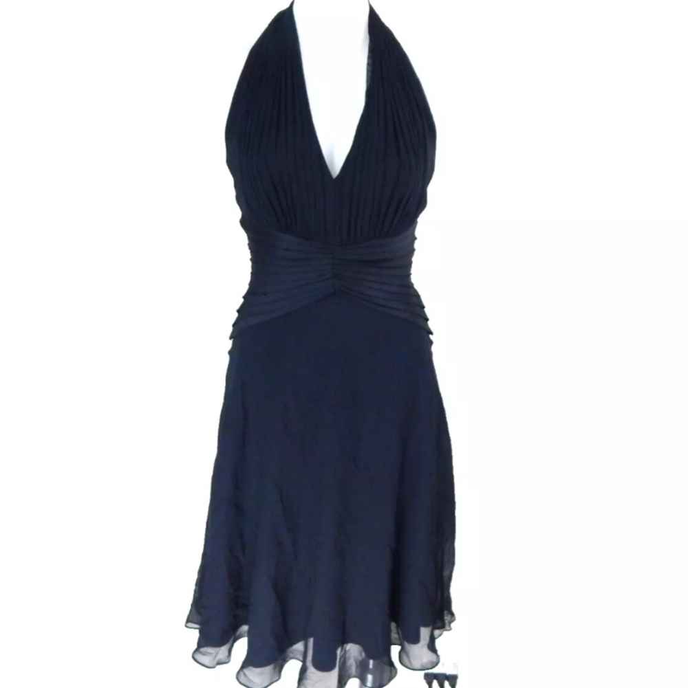 Tadashi‎ Shoji Pleated Halter Dress